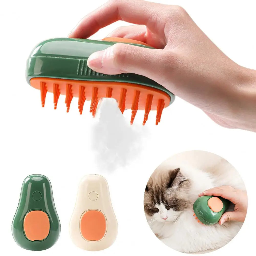 Avocat Steam Brush - 3-in-1 Self Cleaning Steam Grooming Brush for Cats